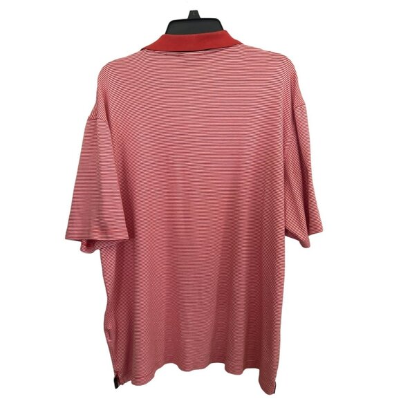 Bobby Jones Orange & White Striped Polo Shirt XXL 100% Cotton - Picture 3 of 8